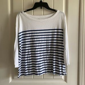 Blue and White Top